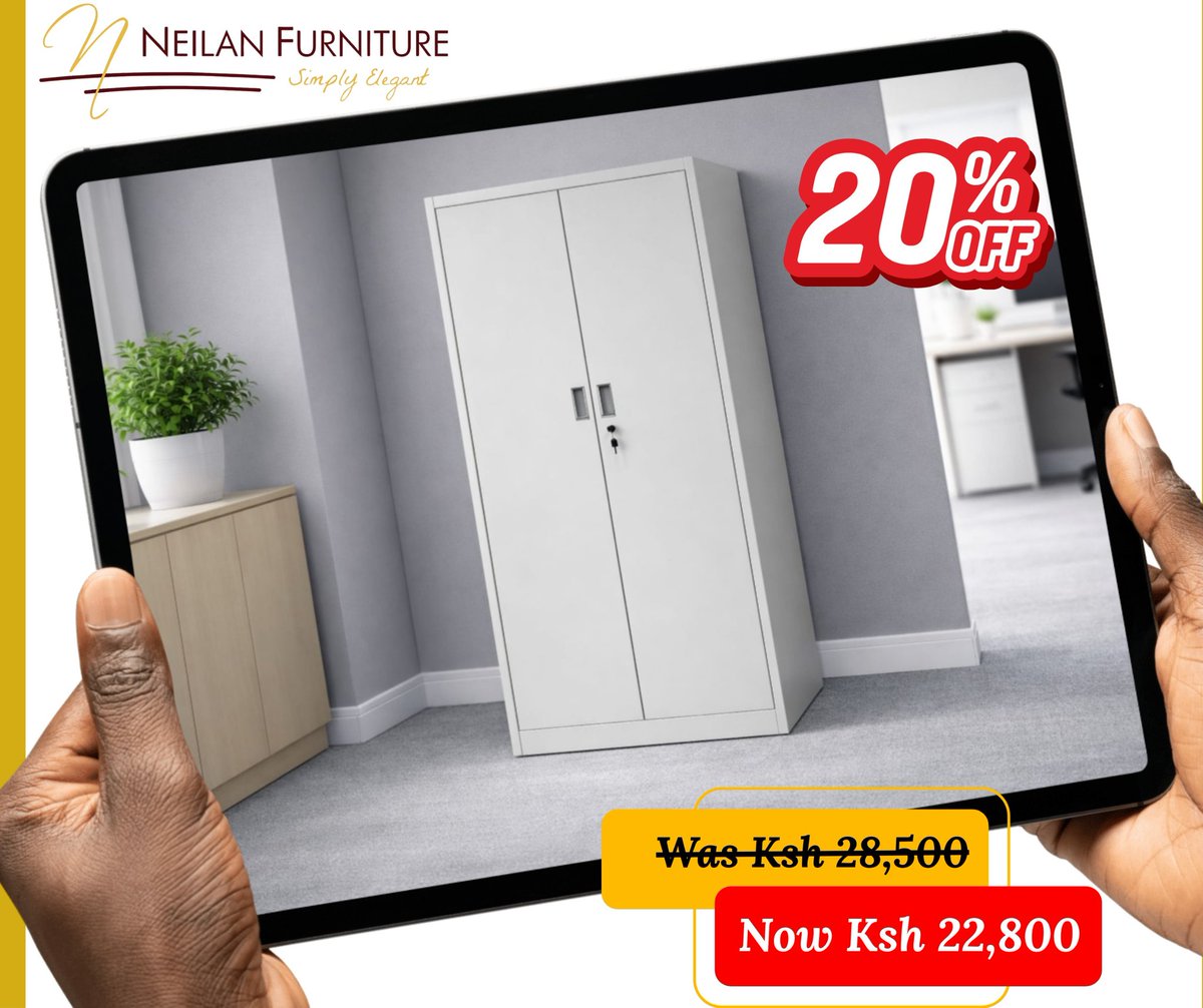 NeilanFurniture's tweet photo. Strong, secure &amp; space-saving filing cabinets—perfect for a neat, professional office 📁✨
Available now. Call 0710 414 774/ 0704 688 978
#OfficeFurnitureKenya #FilingCabinet #OfficeSetup #WorkSmart #KenyaBusiness https://t.co/uVSxq8aPYW