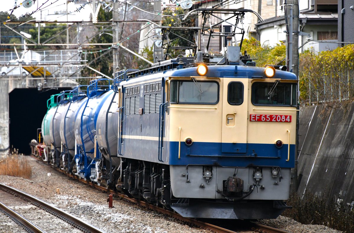 2026/01/07 8764レ EF65 2084（代走）＋タキ5B+コキ2B 新年初撮りです