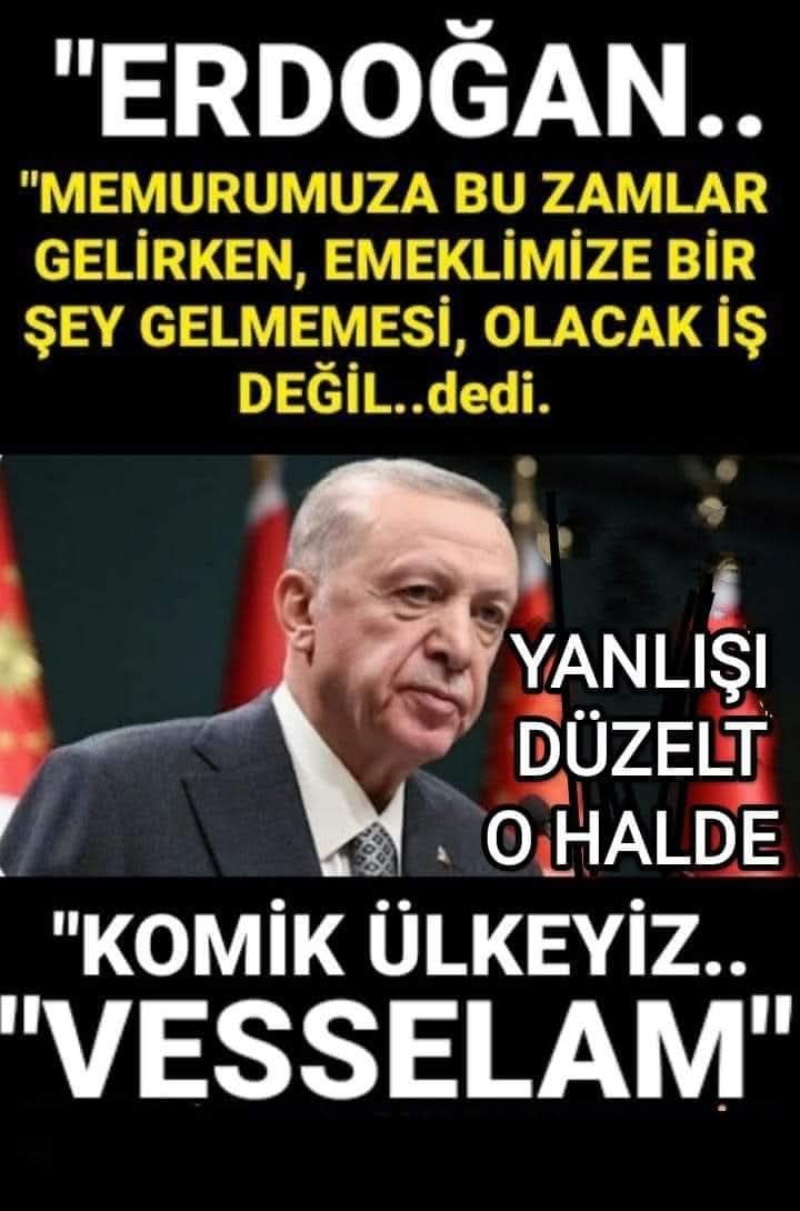 ‼️Emekli Memura SEYYANEN sözünü tutmadığınıza #HiçMiUtanmadınız ⁉️
‼️Emekli Memurun kanunlarını 375/40 KHK ile yok saymaya #HiçMiUtanmadınız ⁉️
‼️Aynı kanuna tabi Memura Seyyaneni verip #EmekliMemur u ayırmaya #HiçMiUtanmadınız ⁉️

<a href="/Akparti/">AK Parti</a> <a href="/MHP_Bilgi/">MHP</a> <a href="/RTErdogan/">Recep Tayyip Erdoğan</a> <a href="/dbdevletbahceli/">Devlet Bahçeli</a>
