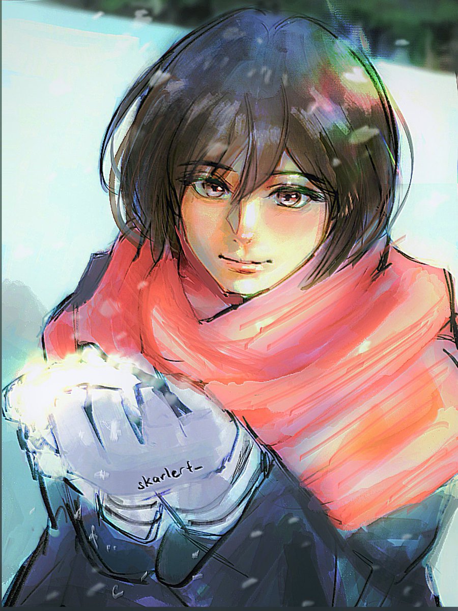 skarlert_'s tweet image. Merry Christmas good god I’m finally DONE!! #AttackOnTitan #aot #ShingekiNoKyojin #mikasa #MikasaAckerman