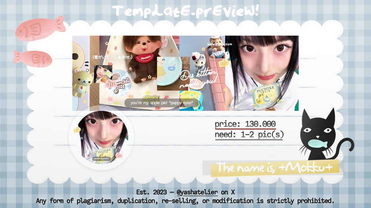 yashatelier's tweet image. help repost? thanks a bunch!

hi! 🐈‍⬛ yasha ada 2 template layout moodie (moodboard) yang bisa kamu bawa pulang! harganya sudah tertera di dalam foto. tapi, mohon untuk baca TNC-nya terlebih dahulu, ya! semua material can be recolored &amp;amp; retext juga tentunya. 🤍 #zonauang
