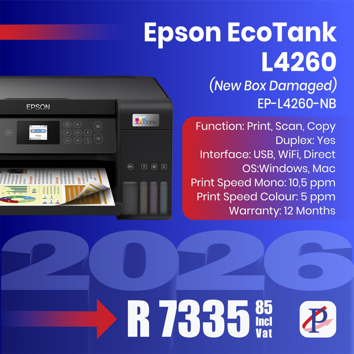Partserve's tweet image. Get smooth everyday printing with consistent results this 2026 with Epson printers 🖨️🚀
Start the year with printing you can trust.

👉 Click the link below to shop today!
shop.partserve.co.za

#EpsonOffice #Epson #PrintingSolutions #OfficeEssentials #TechForWork #Partserve