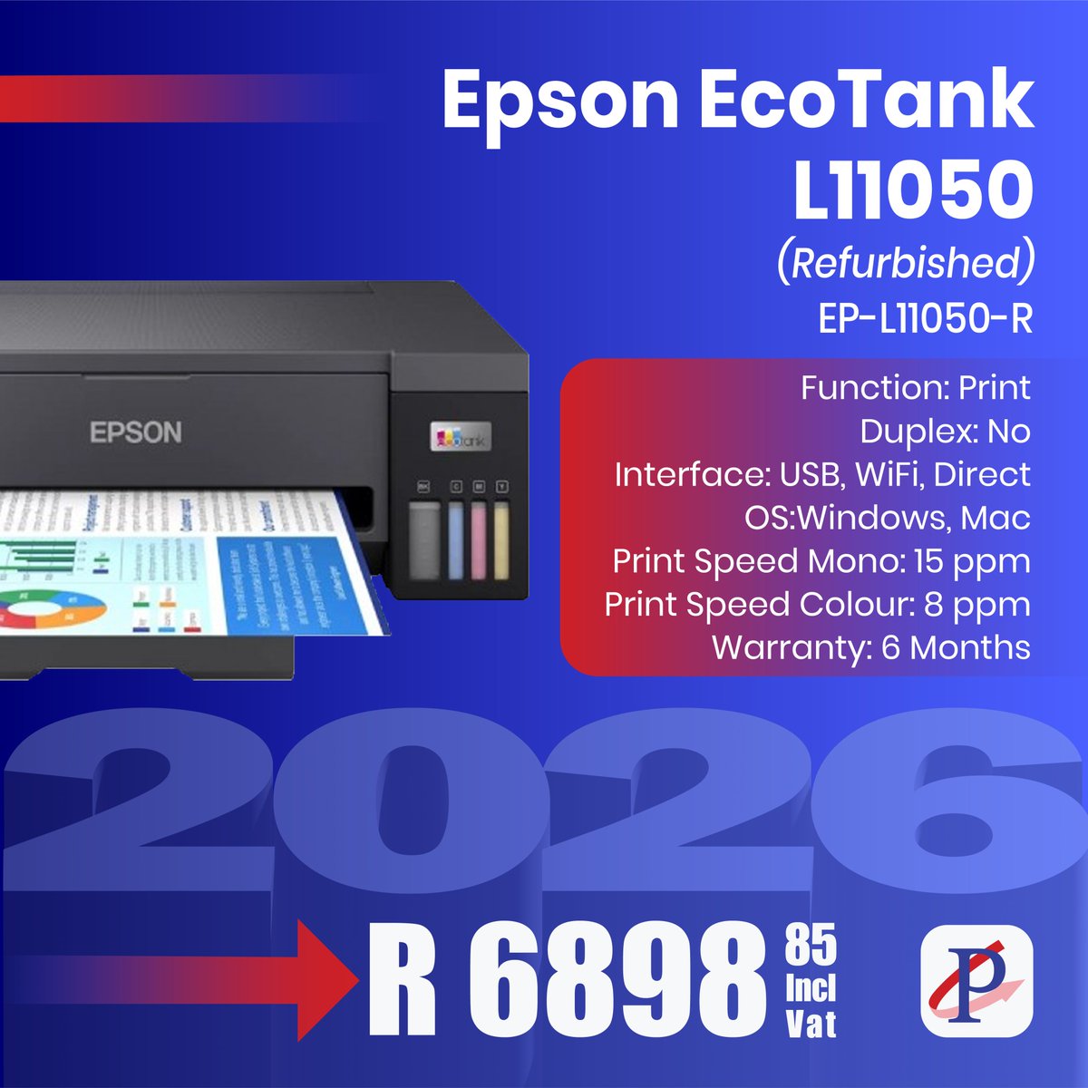 Partserve's tweet image. Get smooth everyday printing with consistent results this 2026 with Epson printers 🖨️🚀
Start the year with printing you can trust.

👉 Click the link below to shop today!
shop.partserve.co.za

#EpsonOffice #Epson #PrintingSolutions #OfficeEssentials #TechForWork #Partserve