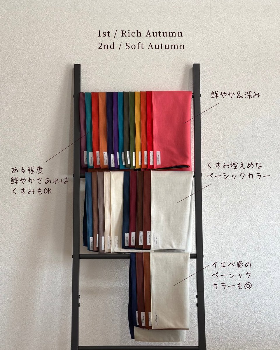 ryom_color's tweet photo. 2026年診断始め🌟
【自己診断イエベ→数年前ブルベ診断】で本当に合ってるか自信が持てず、どんなコスメを買うべき…？というお悩みでした。

結果は【イエベ秋】
1stリッチオータム／2ndソフトオータム

唇のお色的にリップの発色が見た目と変わりやすいタイプ。イエベリップ可愛くお似合いでした🥰 https://t.co/cfkKR7gjYC