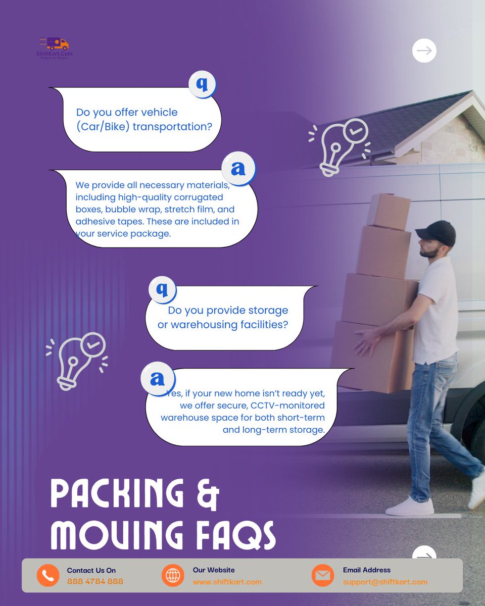 ShiftKart's tweet image. Moving to a new place is exciting, but we know you have questions! 📦✨ At ShiftKart, we believe in making your transition as smooth as possible—which starts with total transparency.

Check out some of our most frequently asked questions: