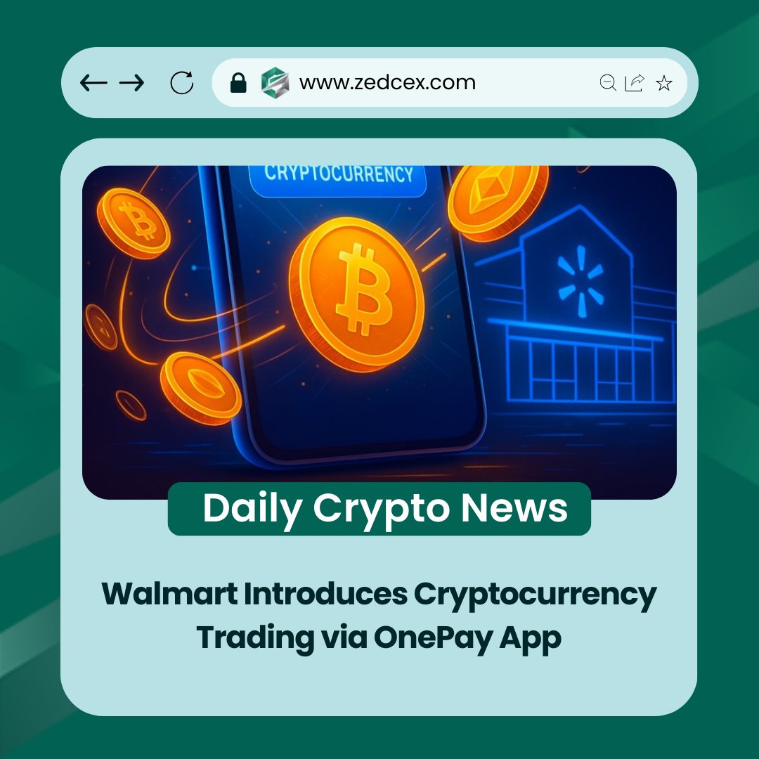 Walmart Introduces Cryptocurrency Trading via OnePay App. #Zedcex #Walmart  #OnePay #Crypto