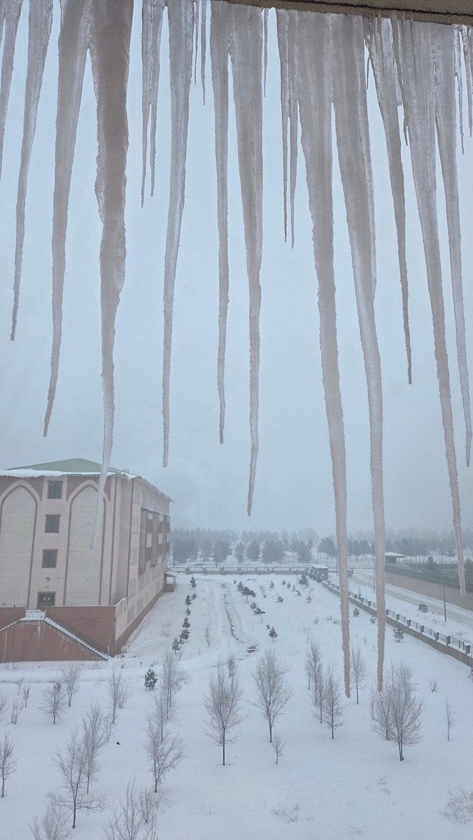 Buz sarkıtlarıyla çevrili, mütevazı bir hayat🥶❄️