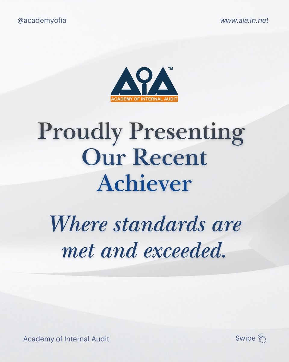 AcademyAudit's tweet photo. Congratulations to our recent achievers for earning their success the right way.
If you also want to upgrade your career with global certifications, comment "GLOBAL" and get a detailed roadmap.
#AcademyOfInternalAudit #AIAAchievers #ProfessionalExcellence #AuditProfessionals https://t.co/KrR7eIpHfB