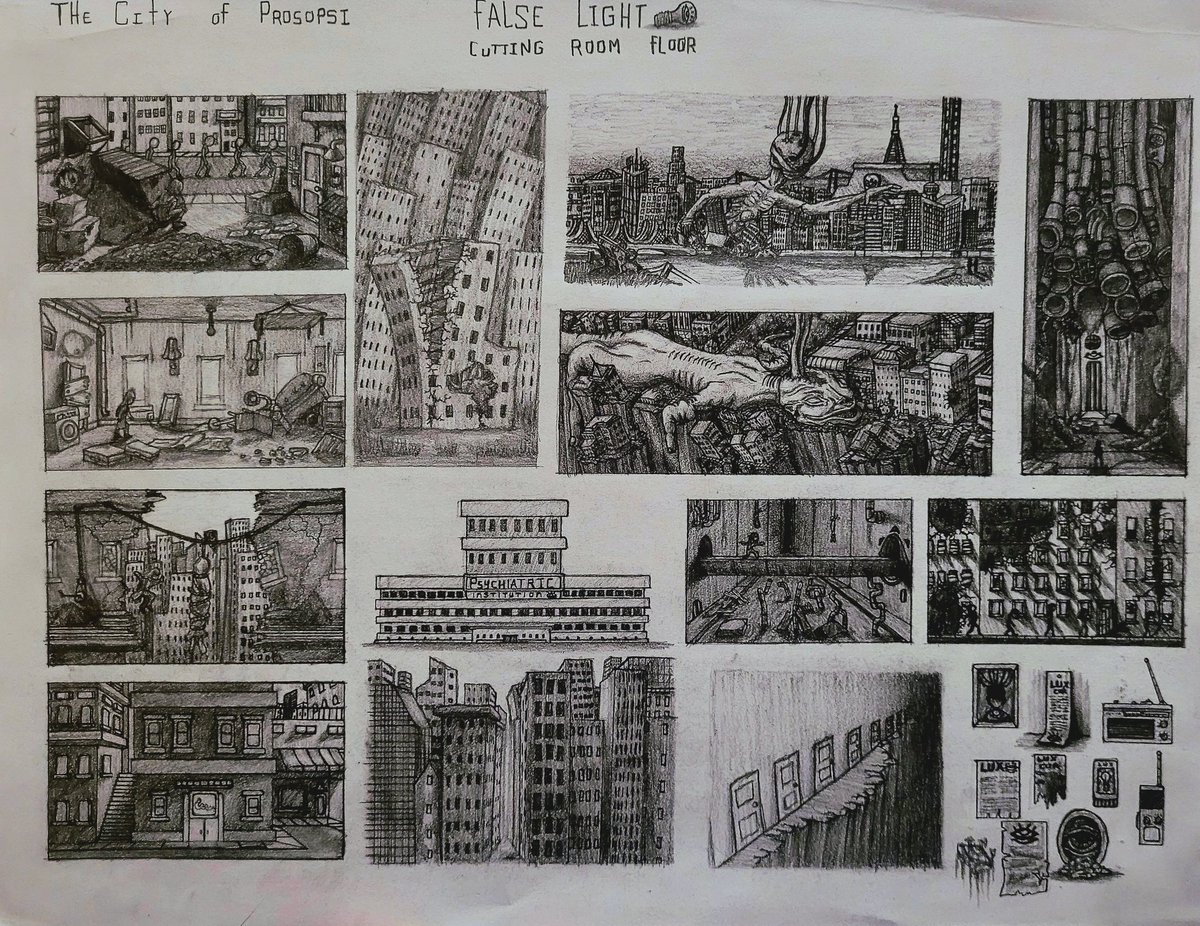 FALSE LIGHT City of Prosopsi concept art (context: this was for my college film class)