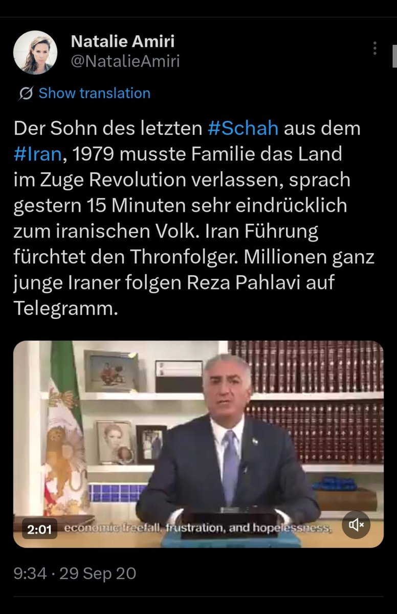ada_mash's tweet image. Ist es wirklich so neu, dass Reza Pahlavi die Befreiungsbewegung anführt? Ich erinnere gern an Amiris eigenen Post aus dem Jahr 2020, in dem sie wohl versehentlich die Wahrheit sagte.
Obwohl bekannt ist, dass der Kronprinz im Iran – insbesondere bei jungen Menschen – äußerst…