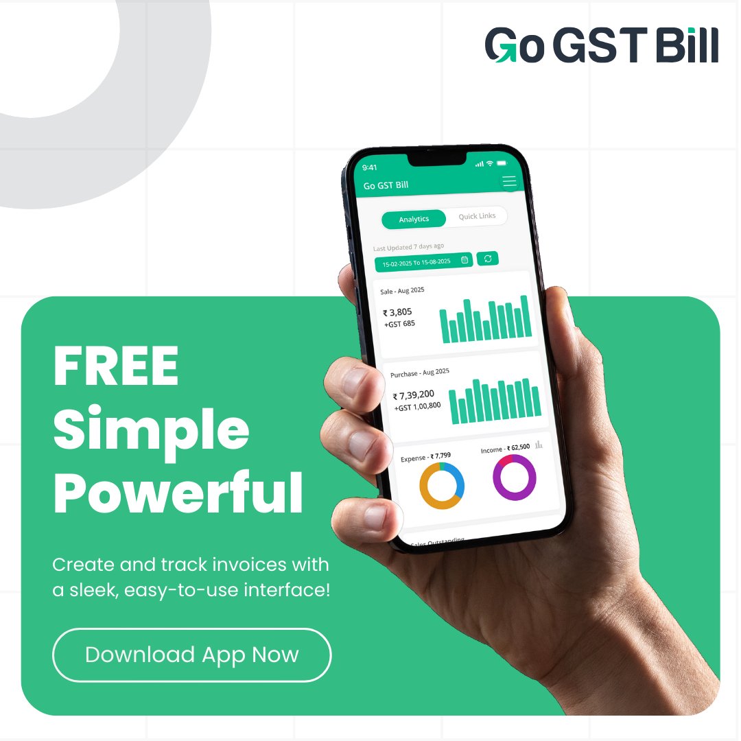 gogstbill's tweet photo. Billing doesn’t need to be complicated.
Go GST Bill keeps it simple. 📱
👉 Get started: https://t.co/3IapSKCnmw
#GoGSTBill #SmartBilling #GSTSoftware #InvoiceDesign #MSME #invoices #billingsoftware https://t.co/H0hRWSavEW