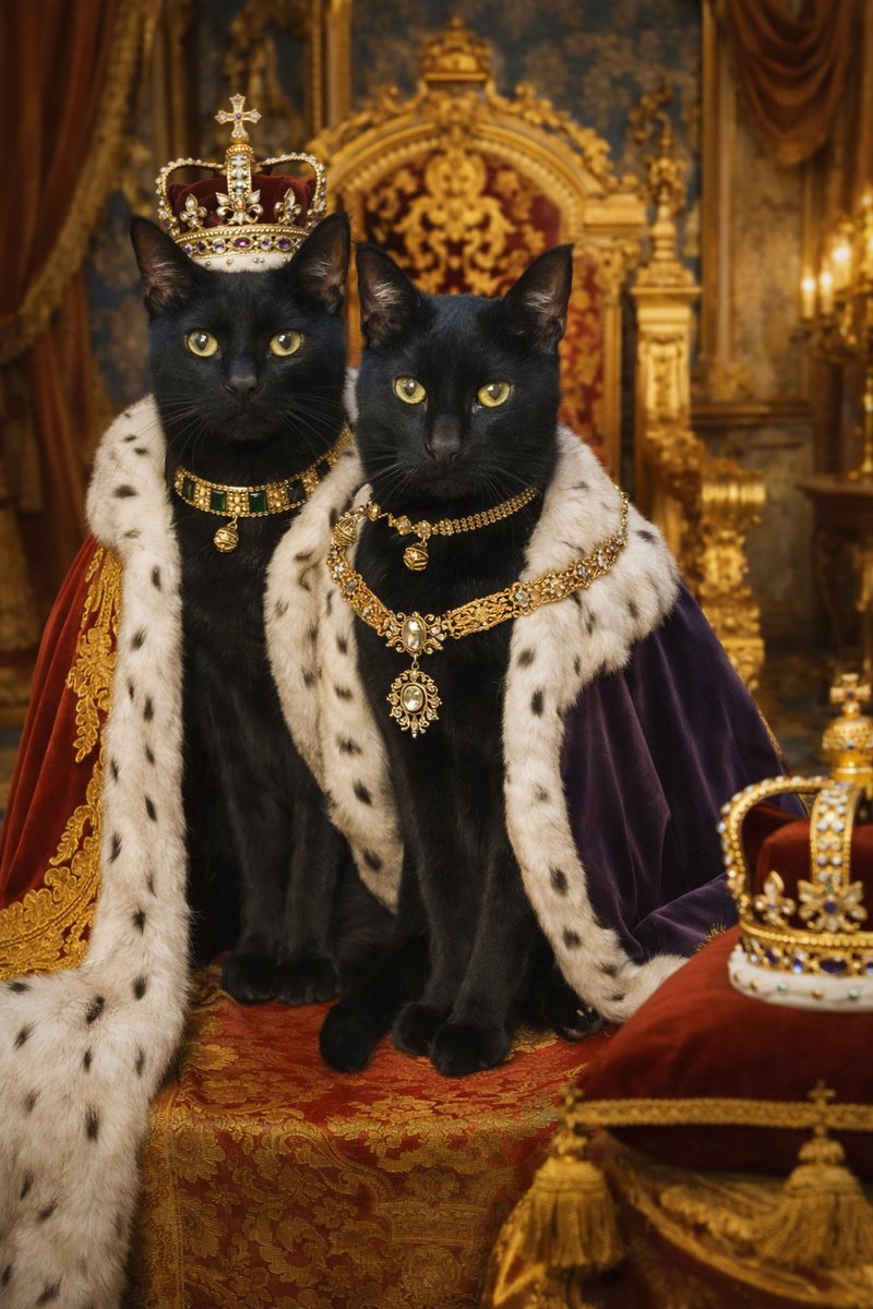 BaTraphan's tweet photo. My cats are royalty now. https://t.co/3gRKD4xhI1