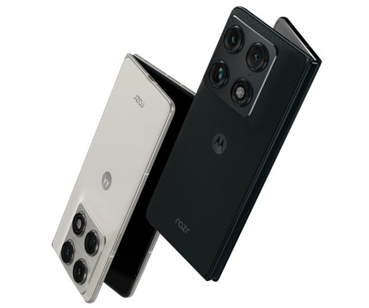 sondesix's tweet photo. Meet the new razr Fold, Motorola's first book-style foldable phone.

• 6.56" cover screen, 8.09" 2K LTPO inner screen
• Supports the Moto Pen Ultra stylus
• Triple 50 MP rear camera system, including a periscope telephoto lens with 3x optical zoom
• Dolby Vision video recording support
• 32 MP cover camera, 20 MP inner screen camera
• Moto AI features with some foldable-exclusive features

Colour options:
• PANTONE Blackened Blue
• PANTONE Lily White

Pricing and availability will be announced later.