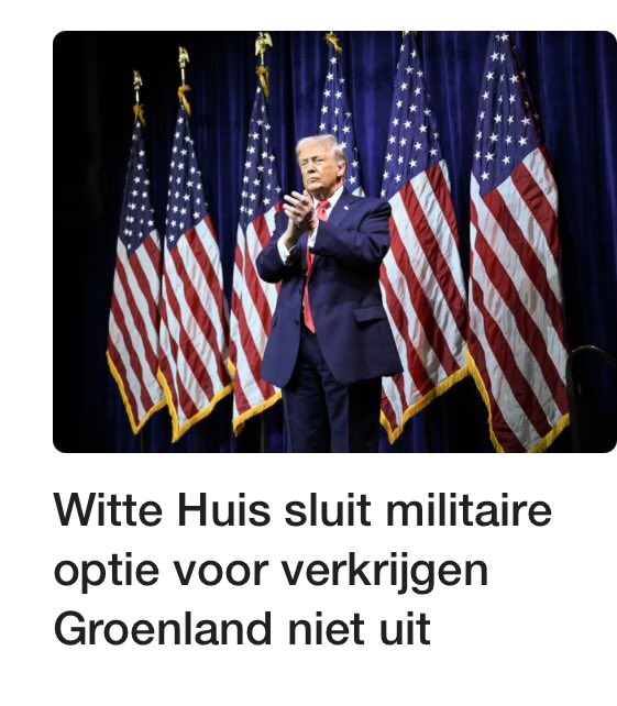 Wat een ongekend kutland is Amerika toch geworden. Meedoen met de genocide in Gaza, Oekraïne voor de bus gooien, een verkrachter als president, een president die moordenaars gratie verleent…en nu zinspelen op Groenland innemen met geweld.
Ongekend en zeer zorgwekkend.