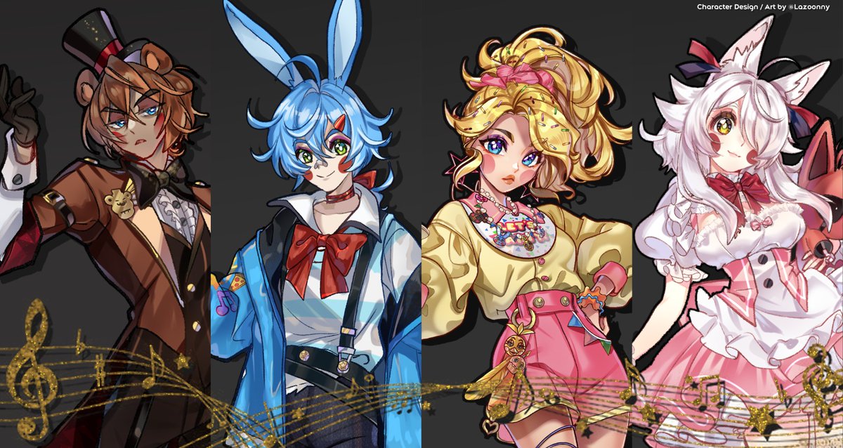 🐻🎀🐰🎸🐥🧁🦊🎀
✨ Toy Fazbear Faction Cast ✨