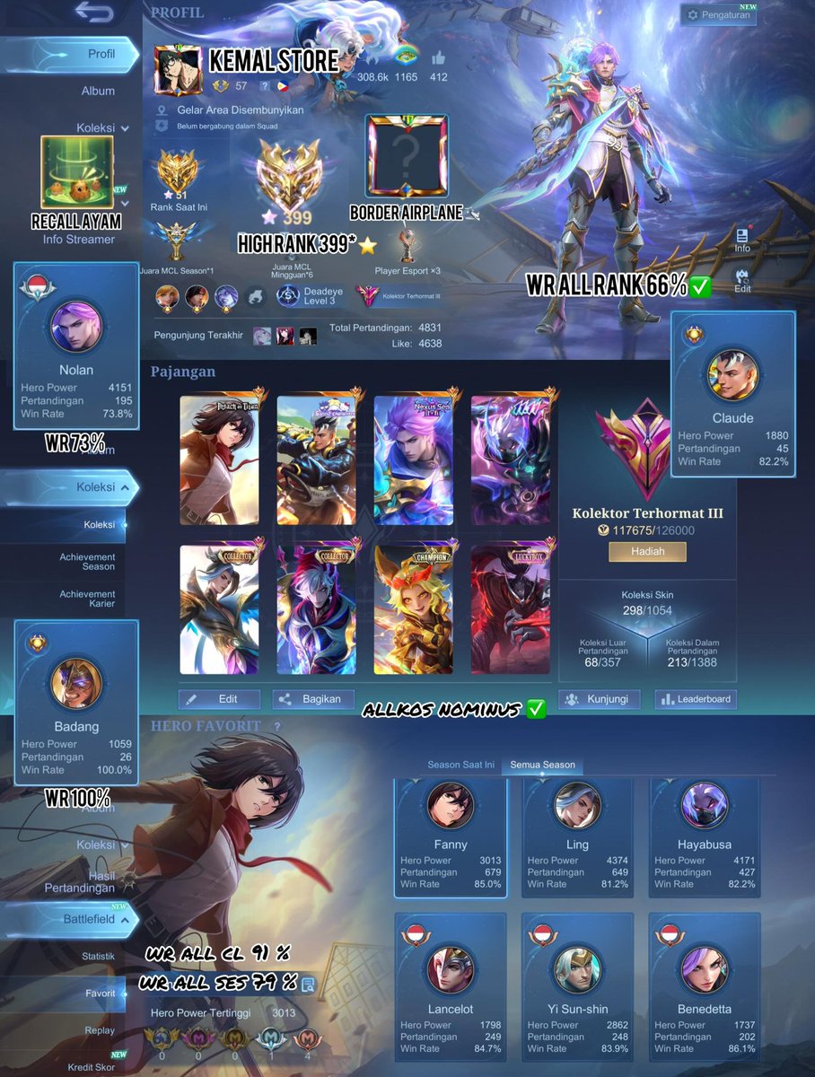 Ryuiinite's tweet image. WTS WTB AKUN
EX 399
BORDER AIRPLANE
WR RANK 66%

REFFPLAYER ✅
088989747480 
CHANNEL:
whatsapp.com/channel/0029Vb…