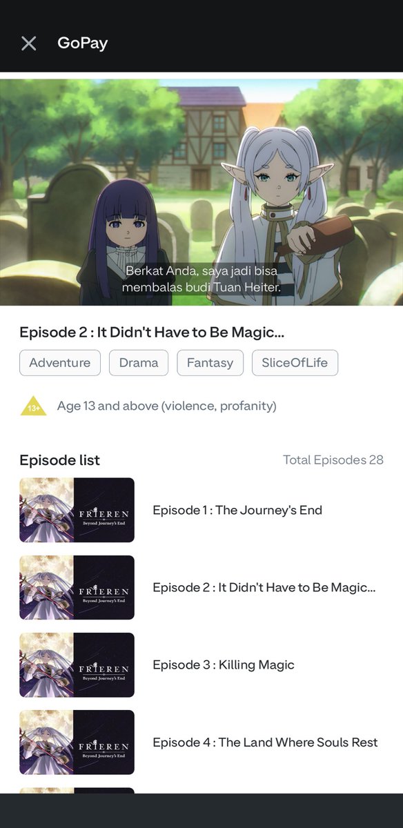 _dontdateme's tweet image. ku nonton anime di GoPay weh, seru bgt ada subtitlenya juga