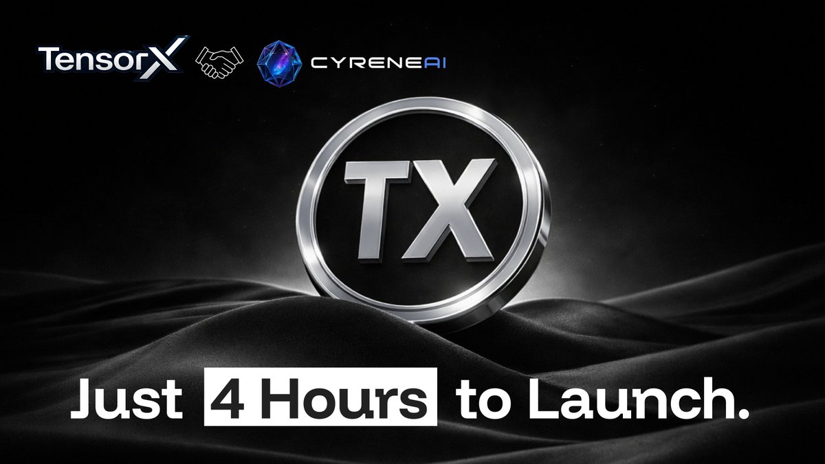 TensorX_AI's tweet image. ⏳4 Hours Left
 $TensorX fair launch is almost here.
 🕒Launch at 3:00 UTC

⚠️ Security Notice:
 Beware of scams and fake tokens launches.
The official $TensorX launch will be announced only through TensorX official channels.
