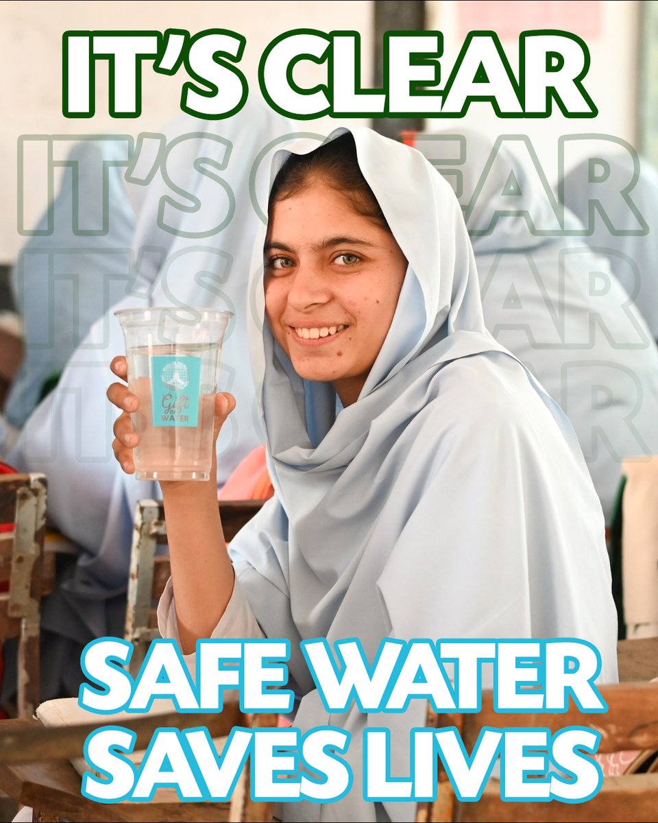 It’s clear: safe water saves lives
Clean water protects health, dignity, and futures — especially for children.
#SafeWaterSavesLives #GiftOfWater #ClimateAction
