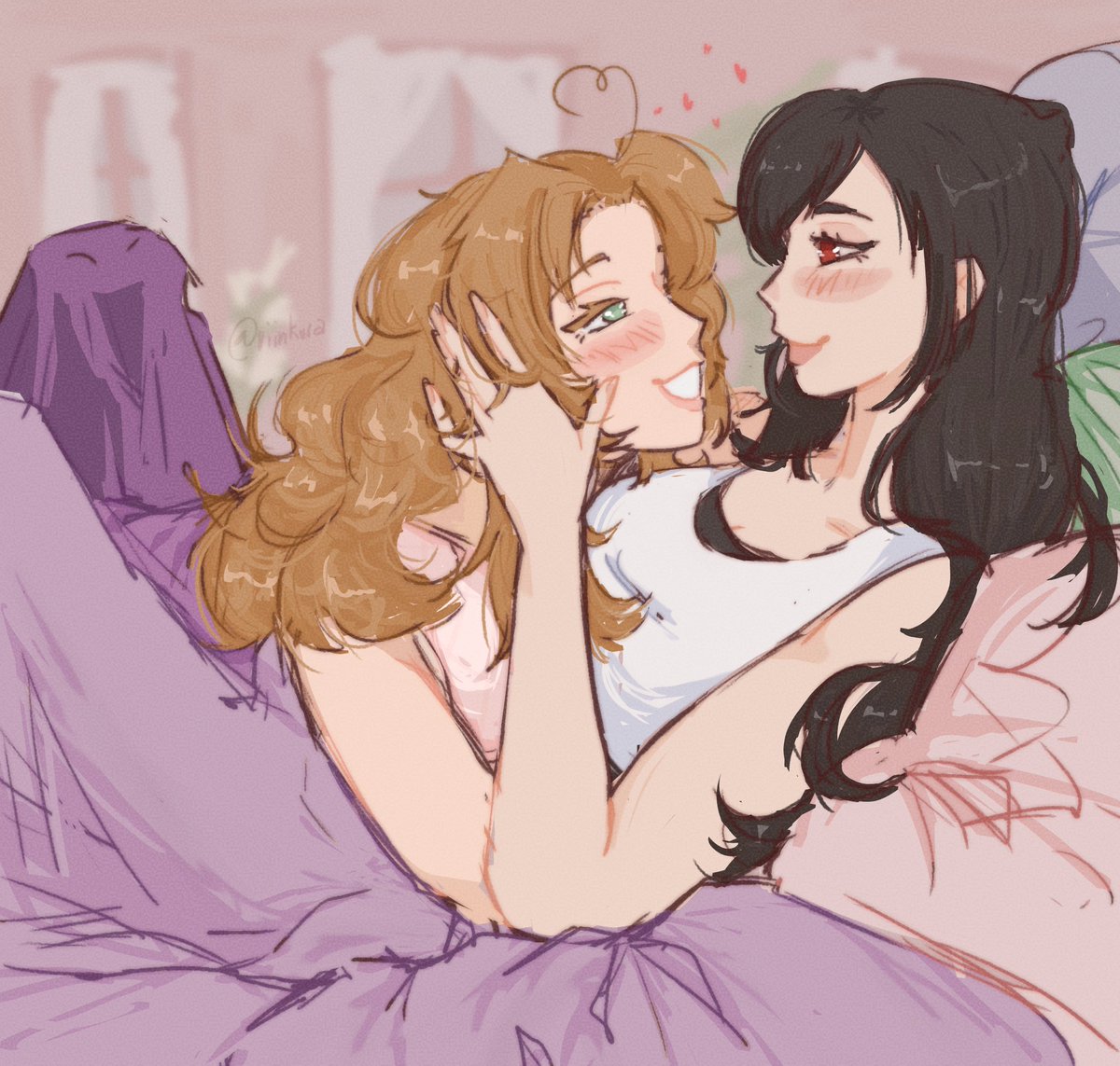 viinkura's tweet photo. mornings with you ☀️ #ff7 #aerti #aerith #tifa https://t.co/pR1KIofEHJ