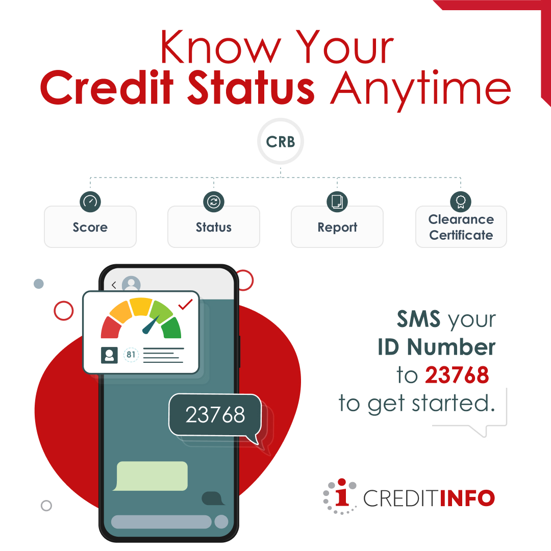 Before setting your 2026 financial goals, know where you stand. Your credit status gives a clear snapshot of your financial record and highlights areas that need attention. Check instantly by SMSing your ID number to 23768.