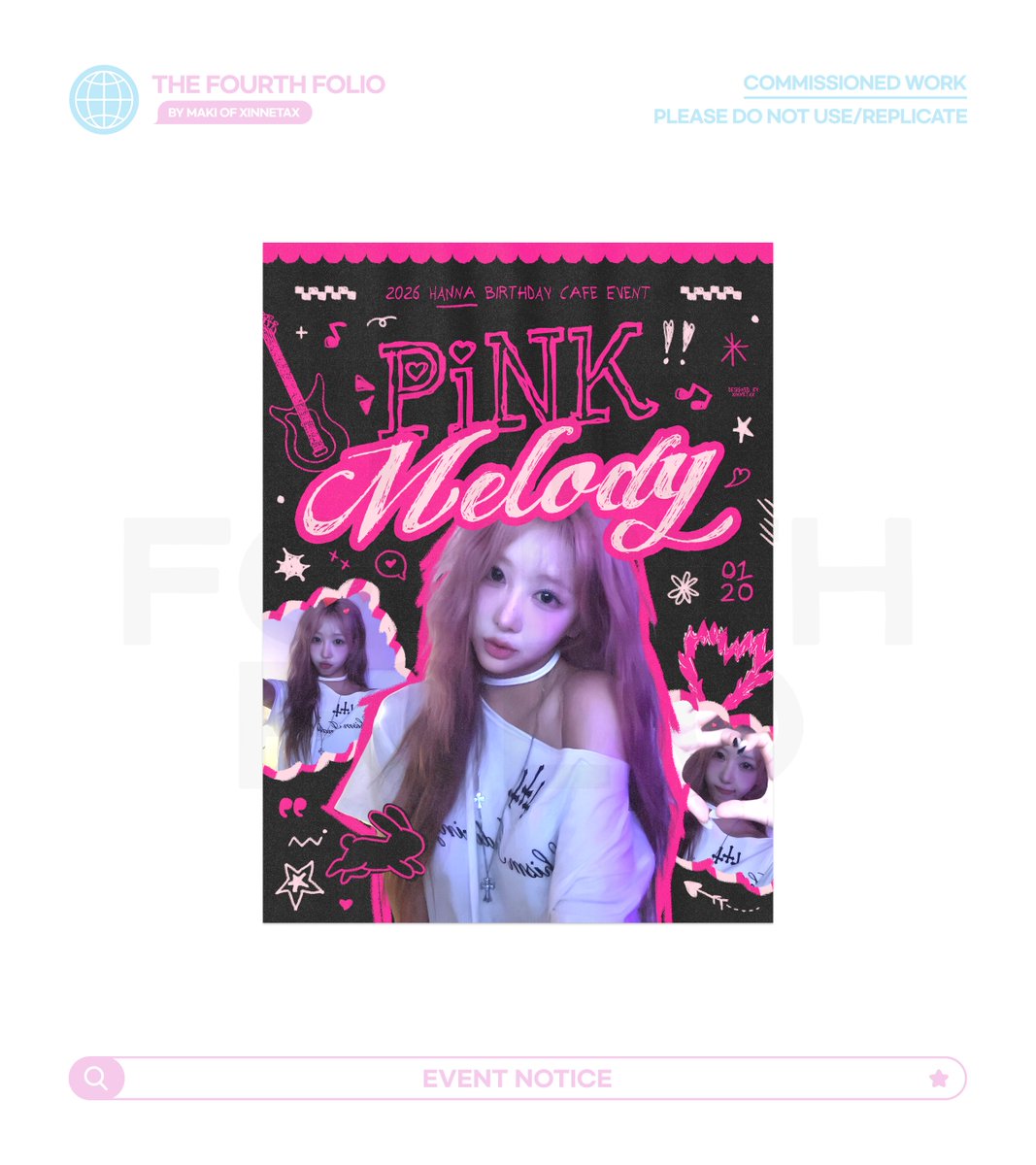 thefourthfolio's tweet photo. ✦ EVENT NOTICE

→ t. 디자인 디자인커미션 커미션 lf client ph commission art artist design designcommission kpop kpopcommission fan fanmade layout digital edit editor graphic designer gfx merch merchandise https://t.co/JI7zcIzdVK