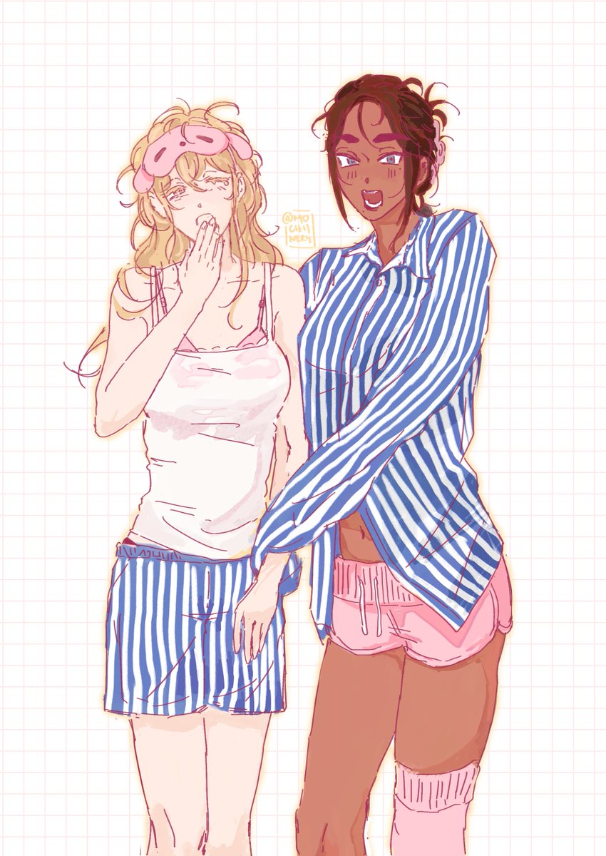 mochiinery's tweet image. sleepover time! #yurified