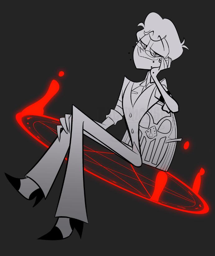 faeymouse's tweet photo. Human #Alastor charm wip! https://t.co/Ps6ZfxoVLA