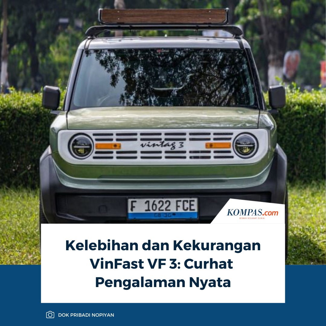 kompascom's tweet photo. Kehadiran VinFast VF 3 menjadi warna baru di pasar mobil listrik Indonesia. Desainnya yang mungil dan berbeda dari kebanyakan mobil listrik membuat VF 3 cepat menarik perhatian.

Baca Selengkapnya 👇🏻
https://t.co/LZNhgJGQiR
 
~NA #VinFastVF3 #MobilListrik https://t.co/trR2zwsjbj
