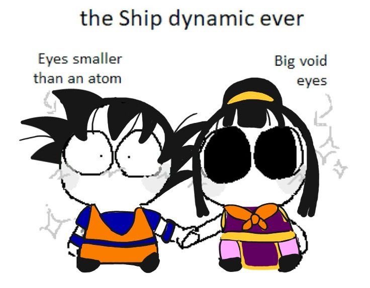 FaggotBuu's tweet image. this is my philosophy for drawing goku and chichi (not my drawing idk who the original poster is)