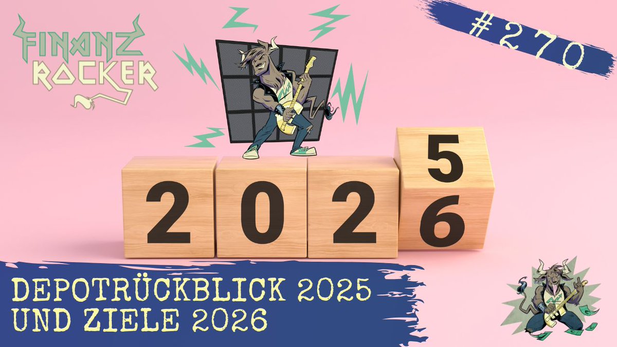 finanzrocker's tweet photo. Das Anlagejahr 2025 war anstrengend, volatil und voller Überraschungen – vor allem bei den Top- und Flop-Werten im Depot. Welche Aktien das konkret waren, wie ich mit den Rücksetzern umgehe und welche Lehren ich ziehe, erfährst du im neuen Depotrückblick: https://t.co/wpySRhXIOo https://t.co/WsM0iR52ck