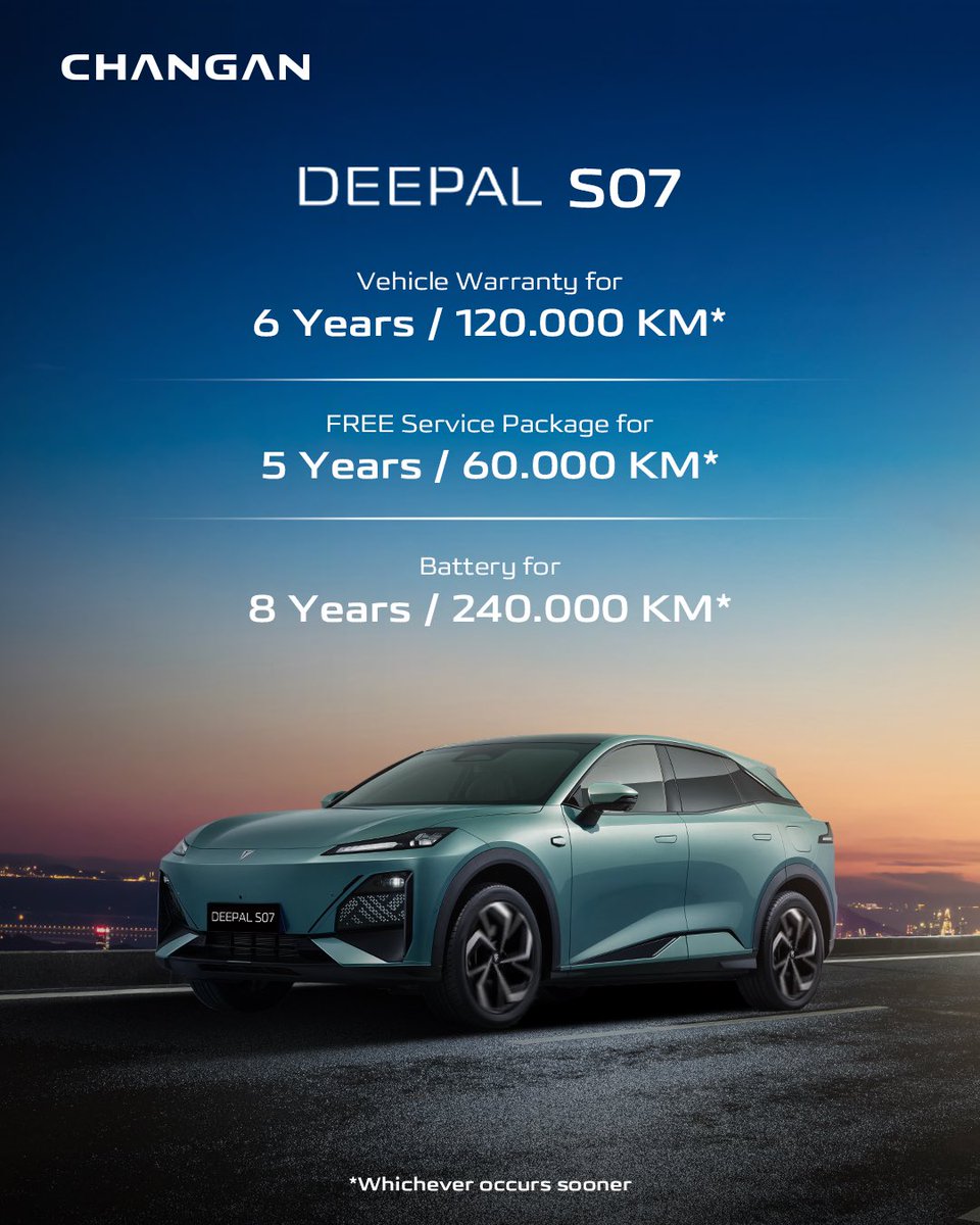 changan_id's tweet photo. Curious about the long-term benefits of owning a Deepal S07 or LUMIN? We've got you covered! At CHANGAN, we ensure your EV ownership experience is smooth and rewarding. https://t.co/8qu9wLDCWr