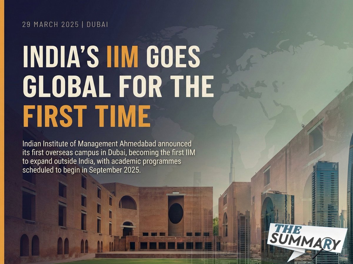 #Education in #Bharat..Big Movements of 2025
1/12. IIM goes global for the first time.