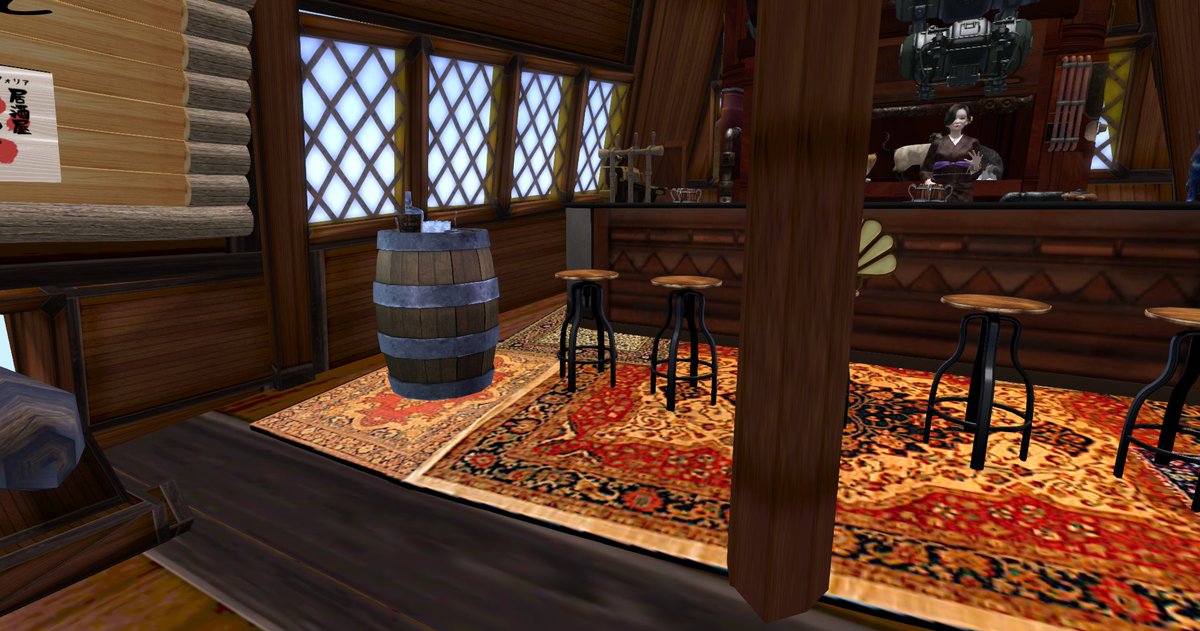 海賊船に、ウィスキーと煙草を嗜める、樽を置きました＾＾