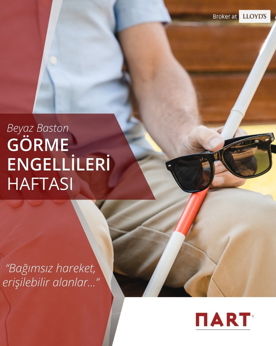 NARTSigorta's tweet image. NART olarak, Beyaz Baston Görme Engelliler Haftası’nın; görme yetersizliği olan bireylerin toplumsal yaşamda görünür, bağımsız ve eşit koşullarda yer almasının önemini hatırlattığına inanıyoruz.

#nart #nartsigorta #beyazbastongörmeengellilerihaftası