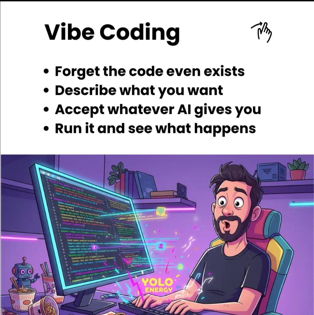 ankit_03996's tweet photo. Everyone thinks they can vibe code a SAAS in a day and become a millionaire the next day

But there is a significant difference between vibe coding and vibe engineering👇

#vibecoding #saas #vibeengineering https://t.co/G29O64ZwWa