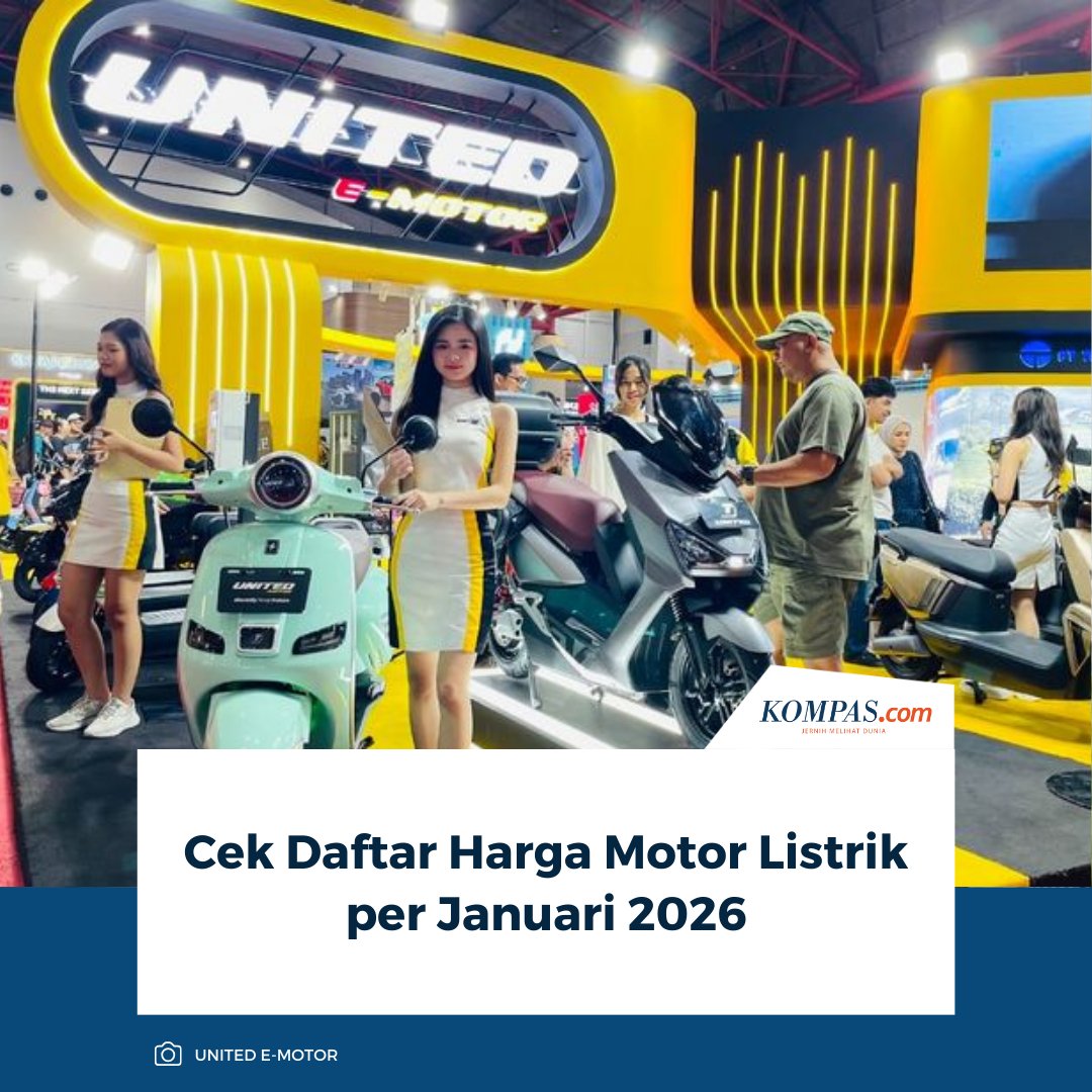Memasuki Januari 2026, harga motor listrik dari merek lokal sampai mancanegara di Indonesia terpantau relatif stabil.

Baca Selengkapnya 👇🏻
otomotif.kompas.com/read/2026/01/0… 

~NA #MotorListrik #HargaMotorListrik
