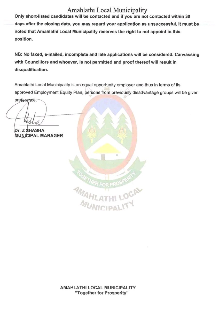RMakukuli's tweet image. TRAFFIC OFFICER – VACANCY AVAILABLE

Amahlathi Local Municipality invites suitably qualified candidates to apply for the position of Traffic Officer.

📌 Position: Traffic Officer

📅 Closing Date: 16 January 2026

📝 How to Apply:
Application details to be provided by the…