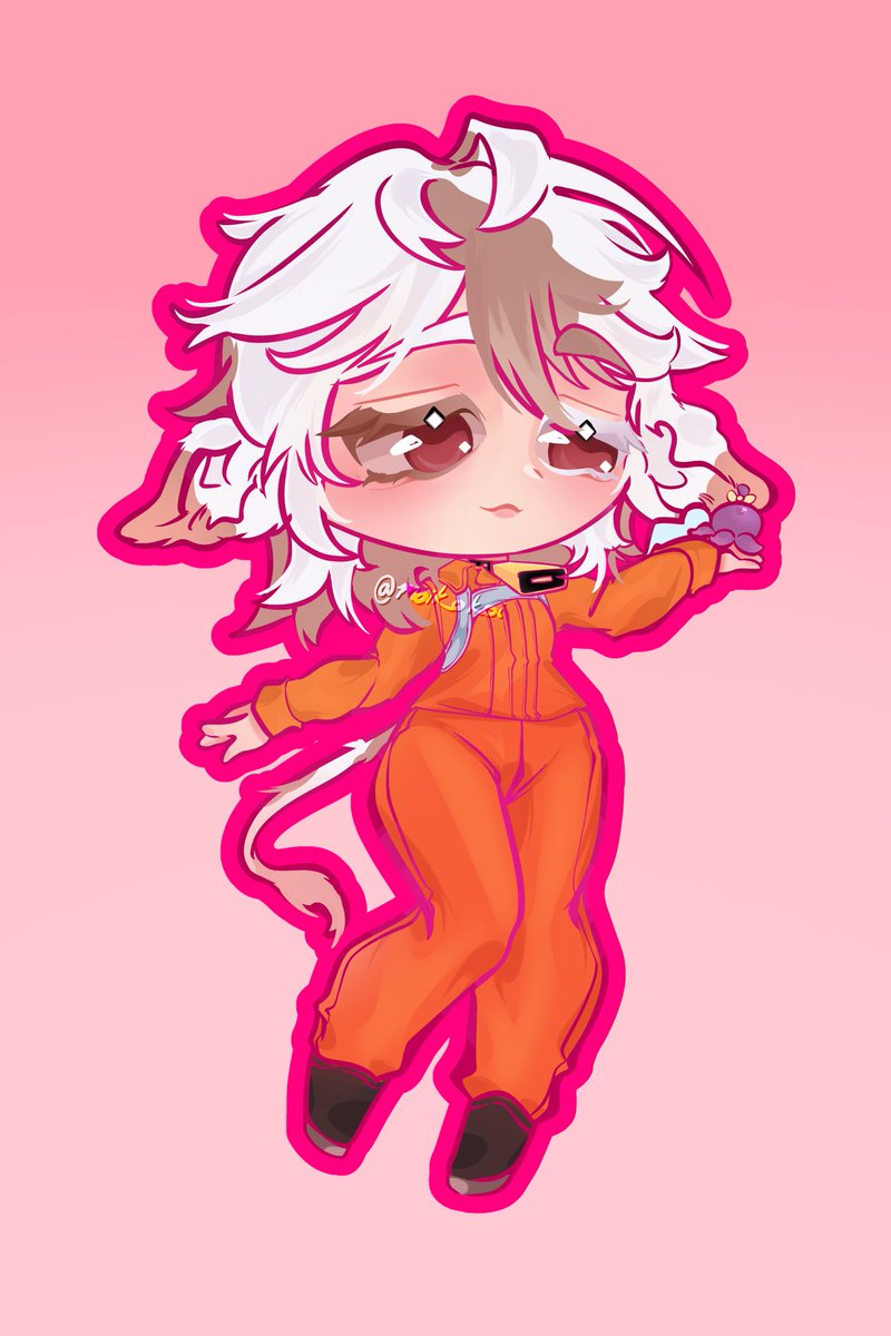 moiko_koi's tweet photo. I drew a little chibi of Milton （＾ν＾) + bonus sketch of K as a kfc worker LOL 

(Pls ask for permission before reposting my art anywhere and give proper credit if you do 🙏🥺) 
#MrAsFarm
#Milton
#Bl 
#Lezhincomics https://t.co/m6ts3UfYAB
