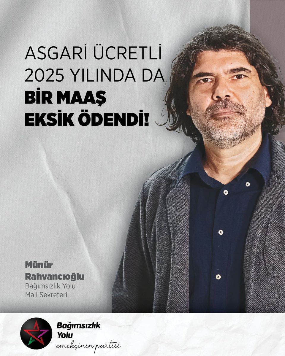 AjansCyprus's tweet image. Rahvancıoğlu: Asgari Ücretli 2025’te de Bir Maaş Eksik Ödendi, Kayıp 43 Bin TL’yi Aştı ajanscyprus.com/index.php/2026…