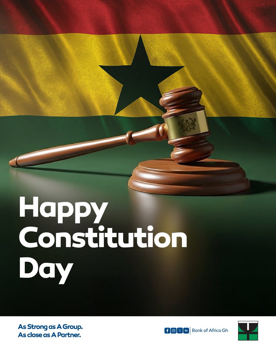 bankofafricagh's tweet photo. Happy Constitution Day!🇬🇭
#joinBOA #BOAGhana https://t.co/fAY9KZGtGK