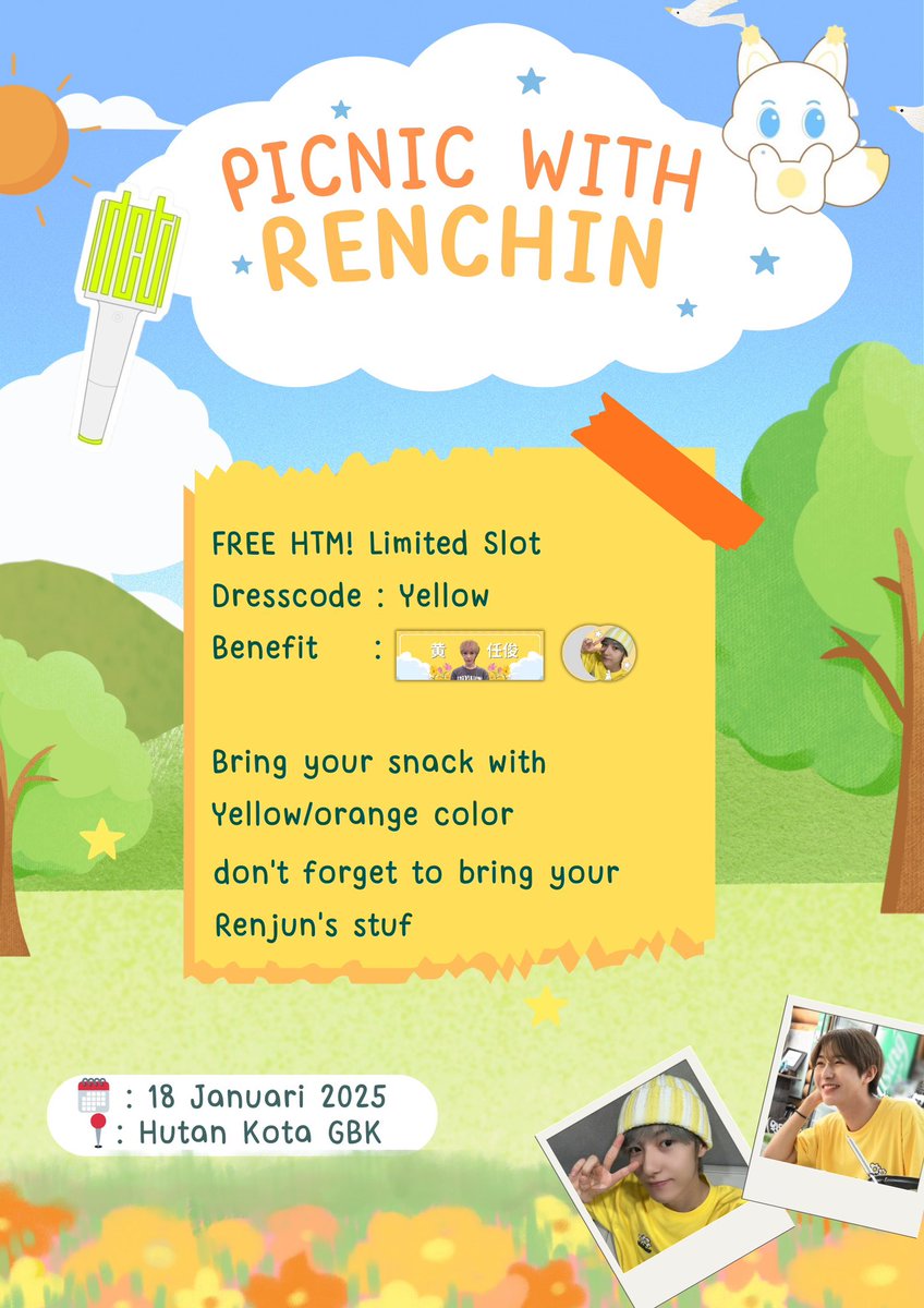 Spring's little prince #RENJUN 🦊
“Calling for Renchin”

OPEN form : 7 Jan | 19.10 WIB
The selected ones will be contacted via email on January 10. 💌

[docs.google.com/forms/d/e/1FAI…] 

📍 Hutan Kota GBK
🗓 Sun, 18 January 2026
⏰ 14.30 – end

#RenjunCoded #SoftHours