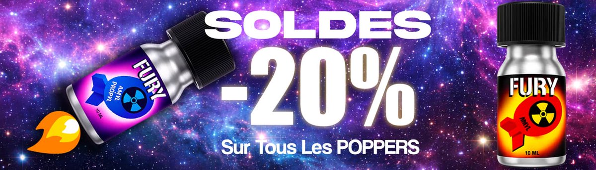 🔥 SOLDES – 1ʳᵉ DÉMARQUE 🔥
👉 –20 % sur TOUS les poppers
🆕 Nouveautés incluses : FURY, LAB QUALITY, RUSH TURBO
⏳ Stocks limités
poppers-pascher.com