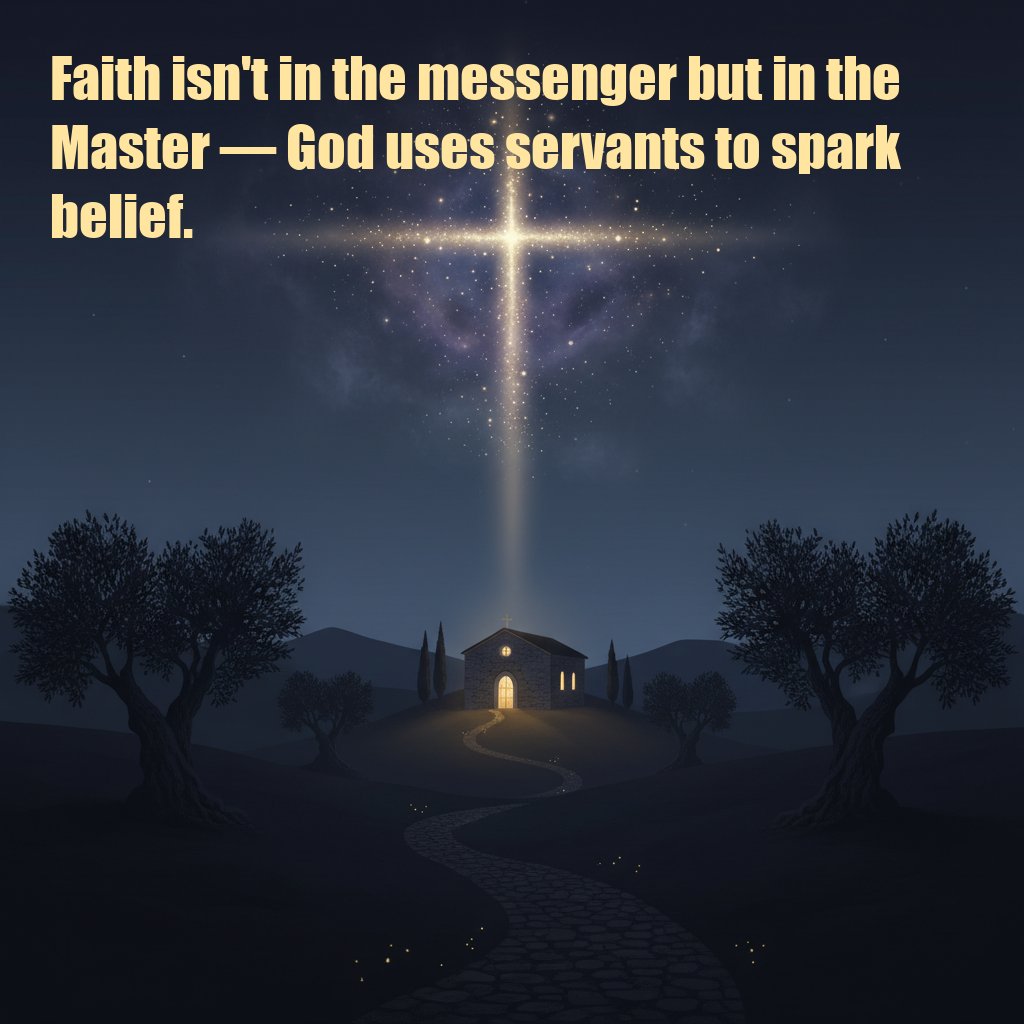 scripturemap's tweet image. Faith isn't in the messenger but in the Master — God uses servants to spark belief.

#ServantLeadership #BiblicalPrinciples