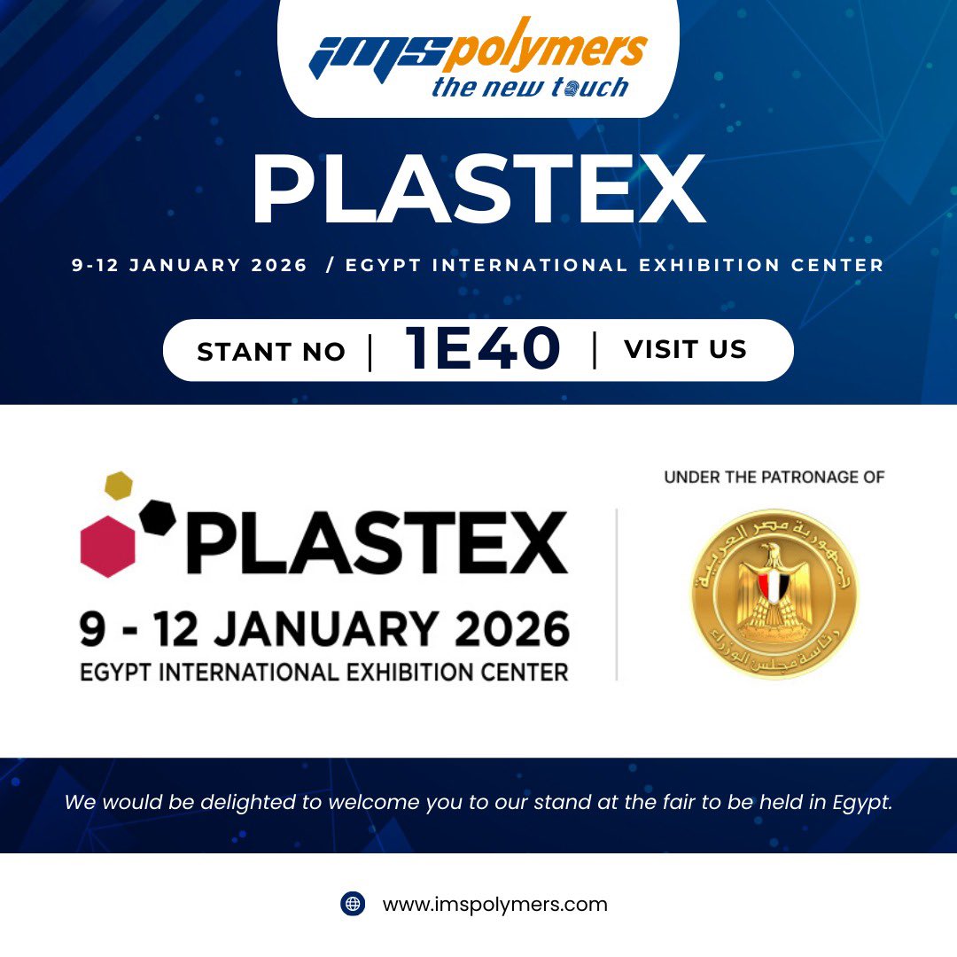 The Plastex Exhibition, which brings together the plastics industry, is just around the corner. As IMS Polymers, we have completed all preparations for the exhibition to be held in Egypt from January 9–12, 2026. We look forward to welcoming you and meeting with you at the fair.