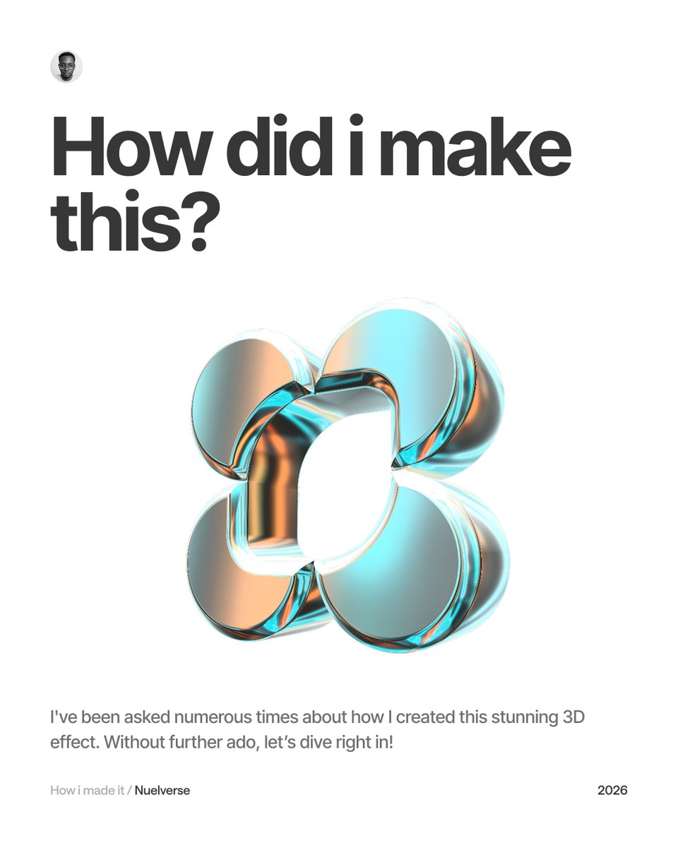 thenuelverse's tweet image. I’ve been asked a lot lately how I created this 3D logo effect.
The secret? Spline’s new 3D Shape tool. It’s a total game-changer for product designers.

Here is a 1:1 breakdown of how I made it. 👇