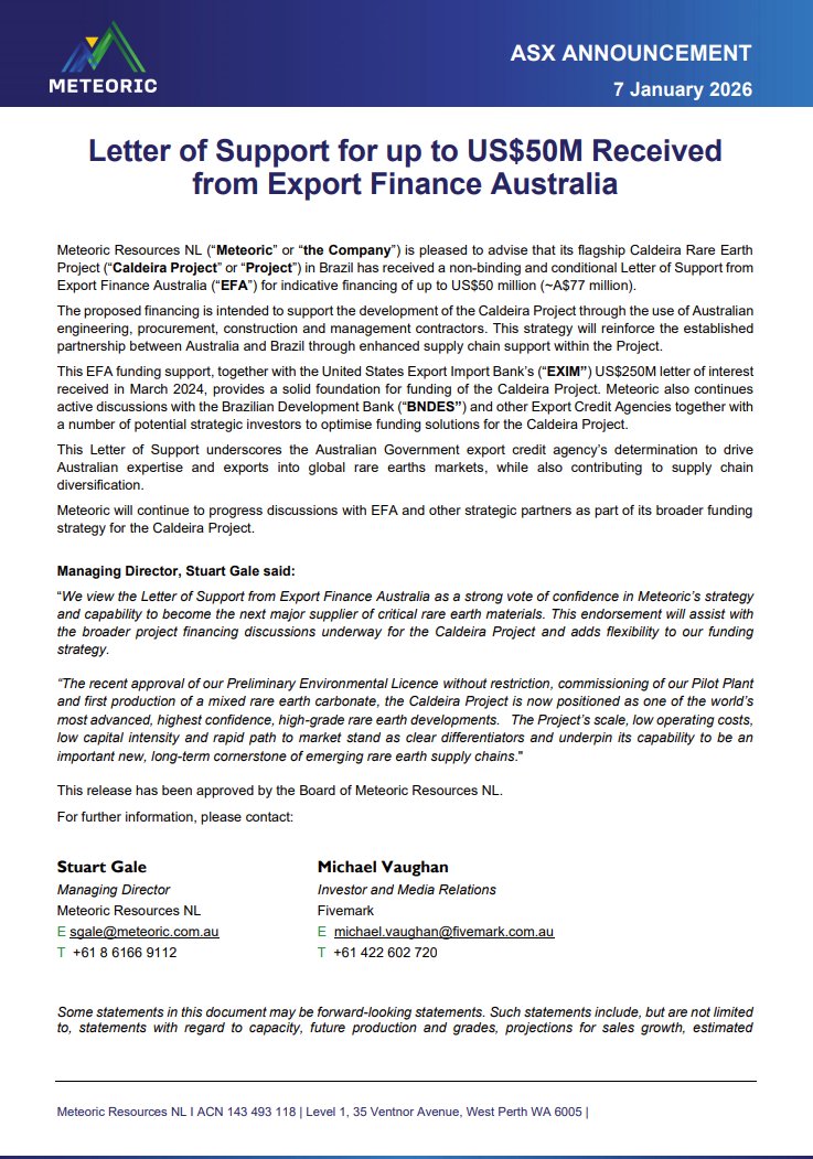 Meteoric Resources tweet media