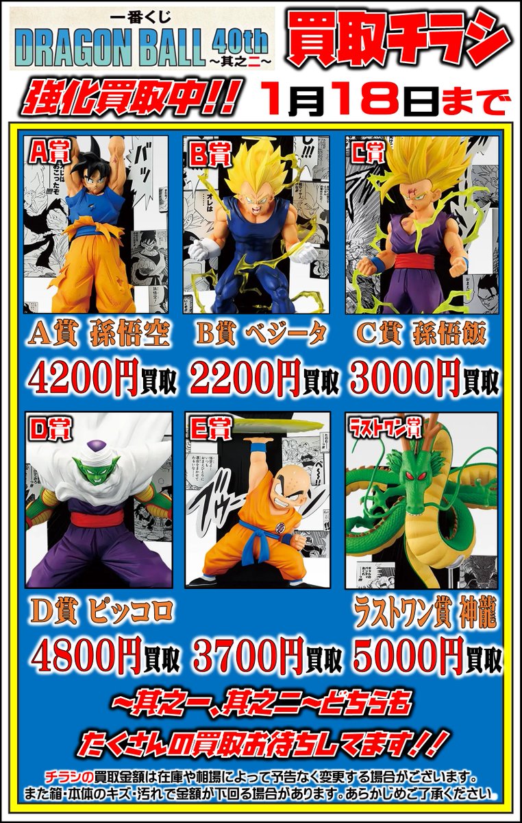 DB担当のつぶやき】 「一番くじ ドラゴンボール40th ～其之二～」 買取