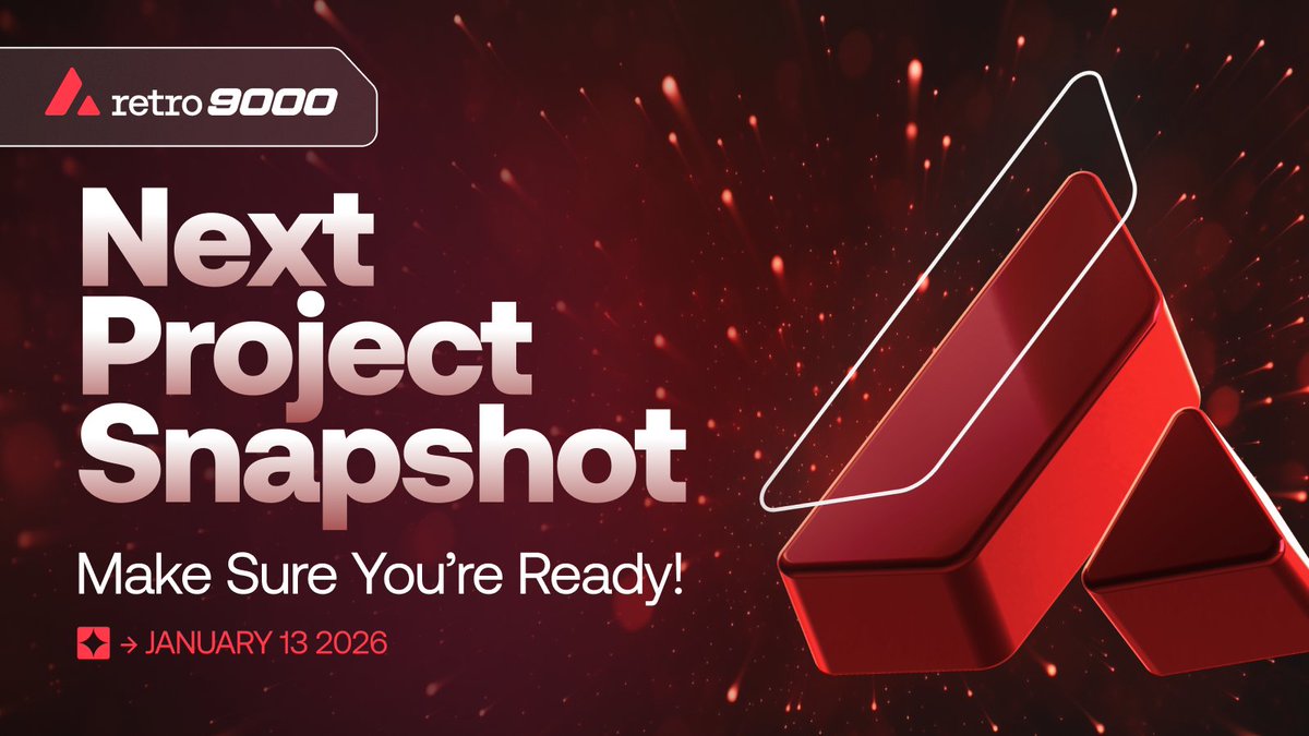 The next snapshot under Retro9000 is coming up:
📅 Tuesday, January 13  at 12:00PM UTC

Projects participating in the <a href="/avax/">Avalanche🔺</a>  L1s and Infrastructure Tools round are being reviewed for funding from the $40M pool.

So far:
• 30 projects
• $1.35M+ distributed
And every single one