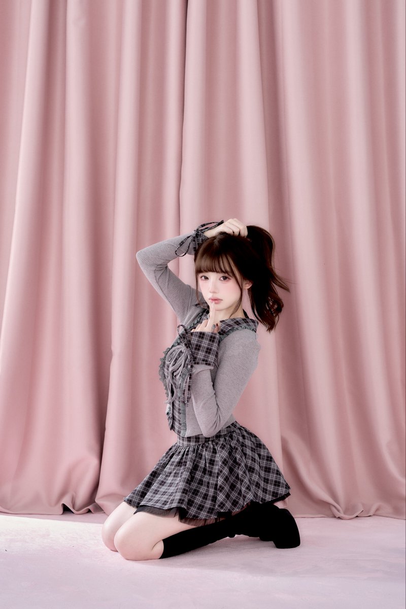 新品BunnyLis ふわもこボレロ×ストライプミニワンピセット S ぽ*よ様